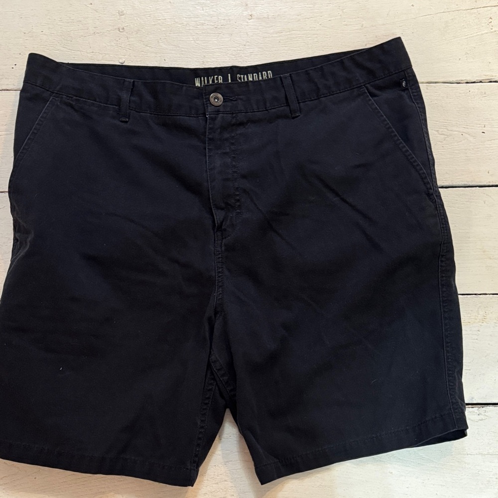 Men's Navy Flat Front Shorts